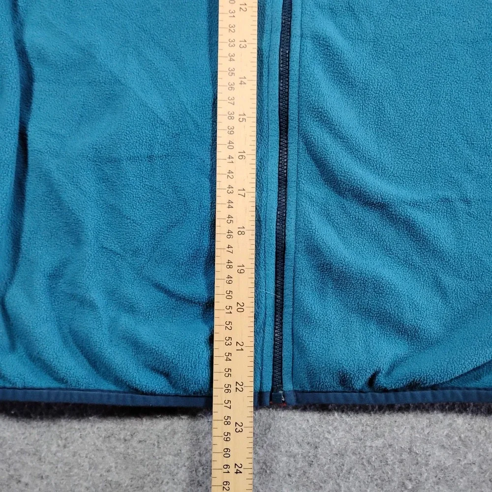 Patagonia Kids XL 14 Micro D Snap-T Full-Zip Fleece Hoody Coral Blue 65465 *Flaw